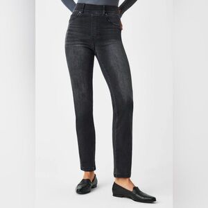 Spanx Straight Leg Stretch Jean Jeggings Vintage Black Size Small